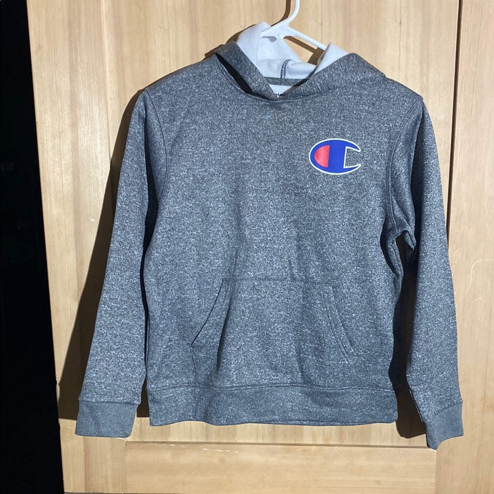 Champion Gray Hoodie with Logo